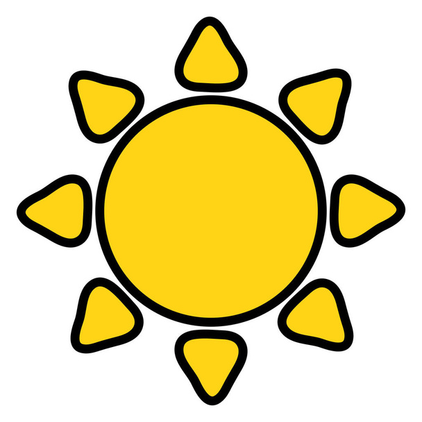 літнє сонце гаряча ізольована ікона
 - Вектор, зображення