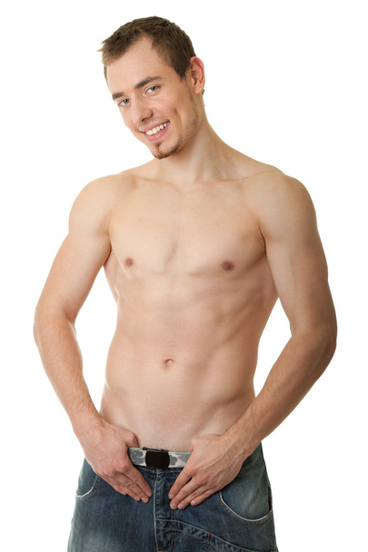 Young sportsman with a bare torso - Valokuva, kuva