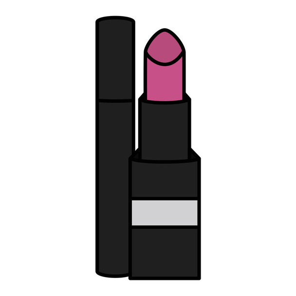 lippenstift en wimper make-up teken pictogram - Vector, afbeelding