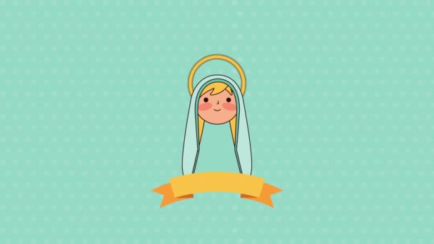 roztomilá Panna Marie mangerová postava - Záběry, video