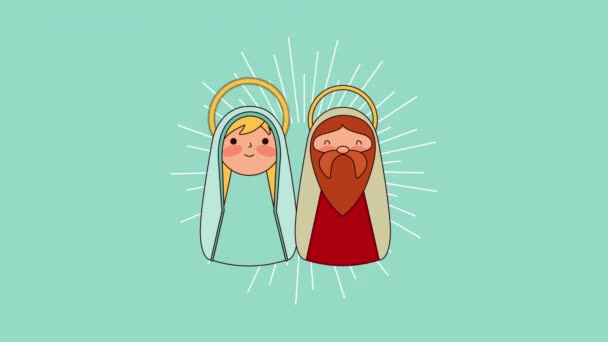 saint Joseph et Marie mangeoire personnages
 - Séquence, vidéo