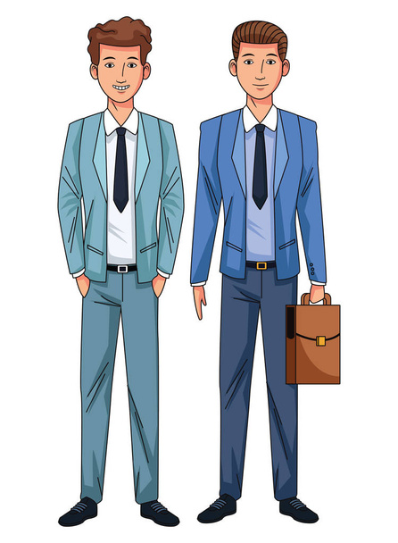hombres de negocios avatar personaje de dibujos animados
 - Vector, Imagen