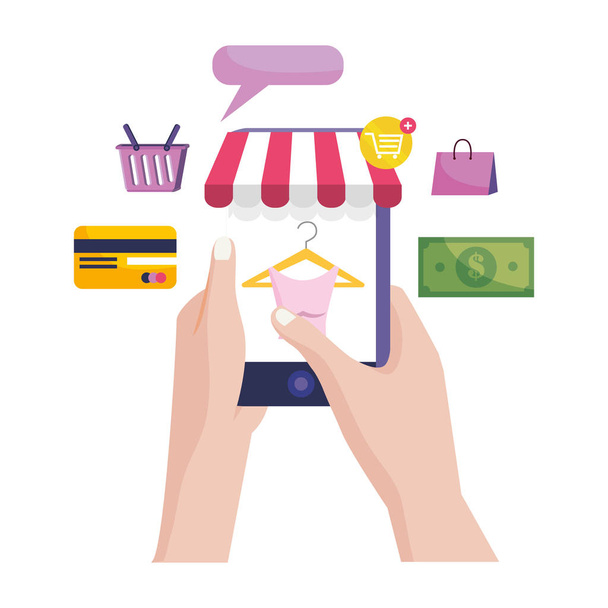 Shopping online icon design vector illustration - Vector, Image