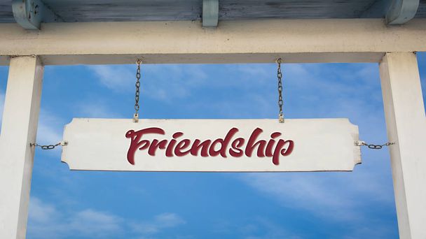 Street Sign to Friendship - Photo, Image