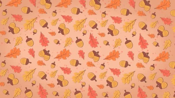 ghiande e foglie di quercia, sfondo autunno
 - Filmati, video