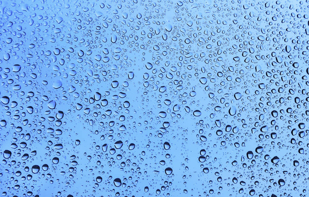 Water drops on glass, natural texture - Photo, Image
