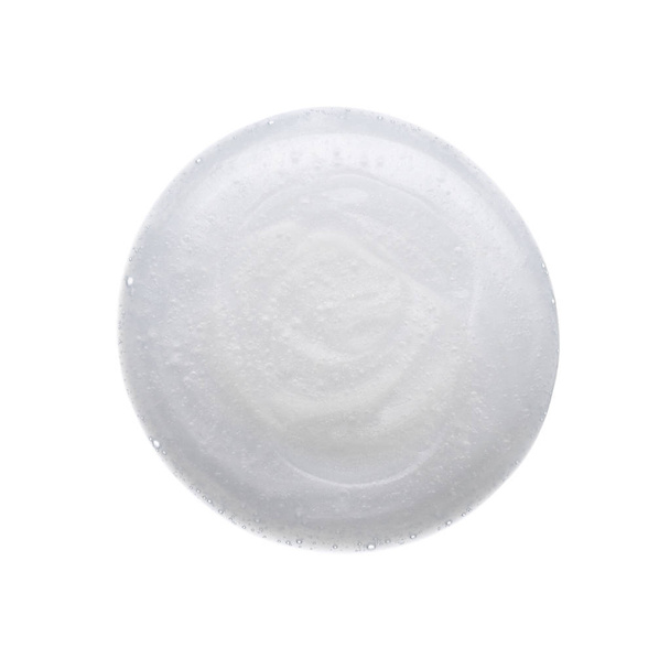 Pearly white smears and texture of face cream or acrylic paint isolated on white background - Foto, Bild
