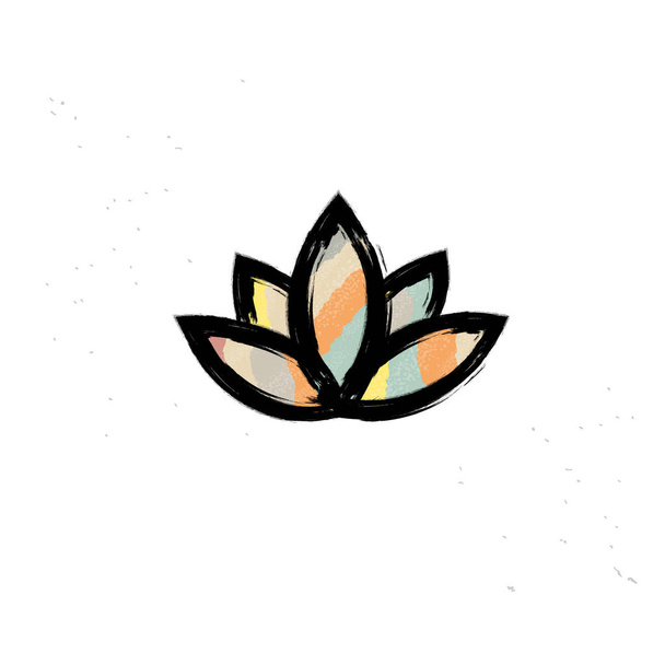 Yoga symbol lotus  - Vector, Image