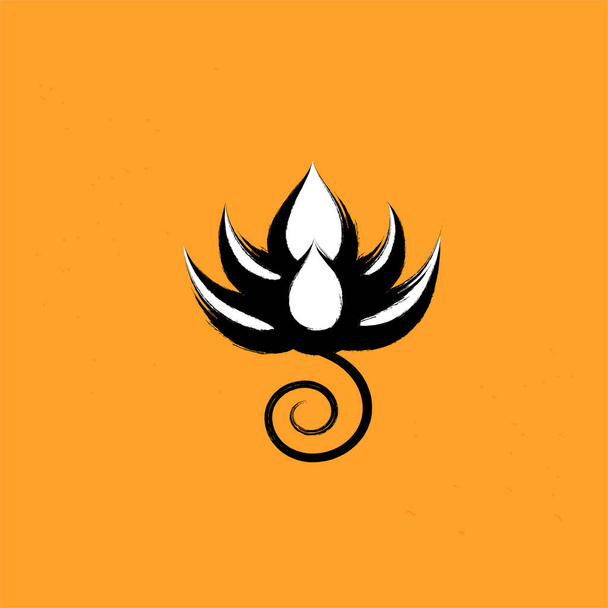 Símbolo de yoga loto
  - Vector, imagen