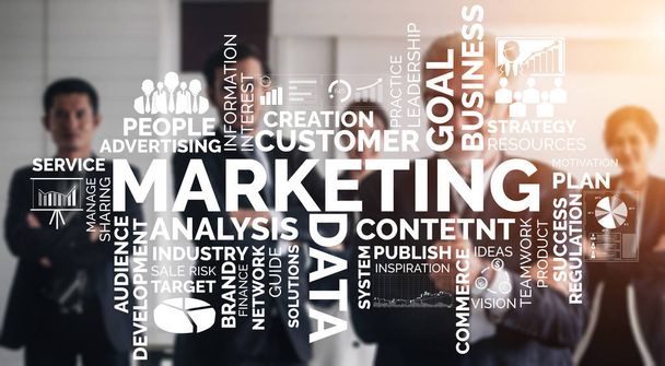 Marketing v oblasti digitální technologie Business concep - Fotografie, Obrázek