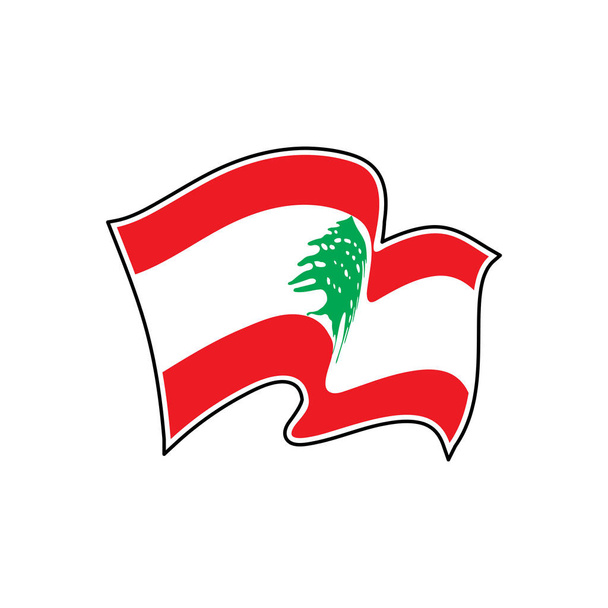 Векторний прапор Лівану. Національний символ Лівану - Вектор, зображення