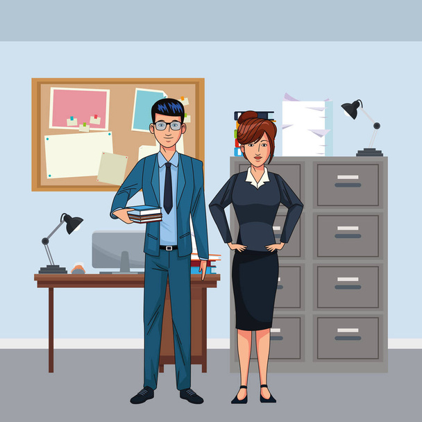 business couple avatar - Vector, Image