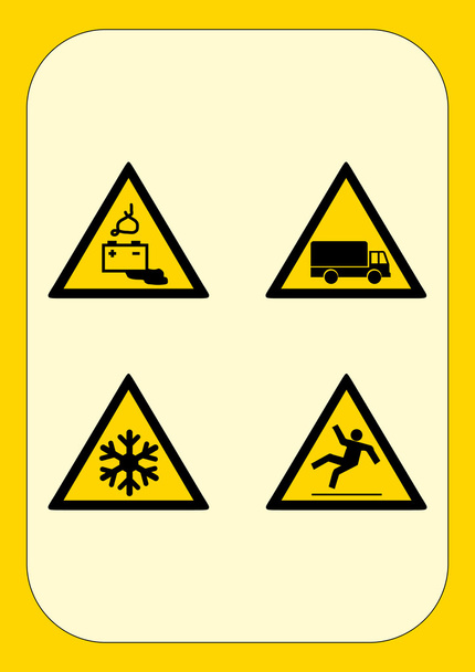 Cartelli Aziendali Pericolo - Vector, Image