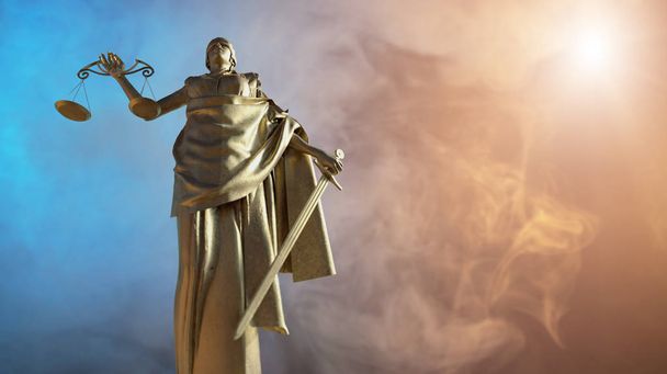 Bayan adalet heykeli 3D render - Fotoğraf, Görsel