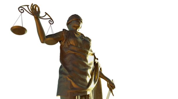κορίτσι δικαιοσύνη άγαλμα 3D απόδοση - Φωτογραφία, εικόνα