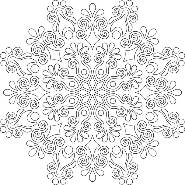 Figure mandala for coloring doodles sketch - Vector, afbeelding