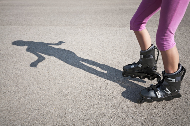 Sombra de patinação de linha
 - Foto, Imagem