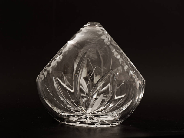 crystal glass candy on a black background - Photo, Image