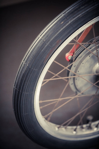 Vintage motorcycle wheel - Fotó, kép