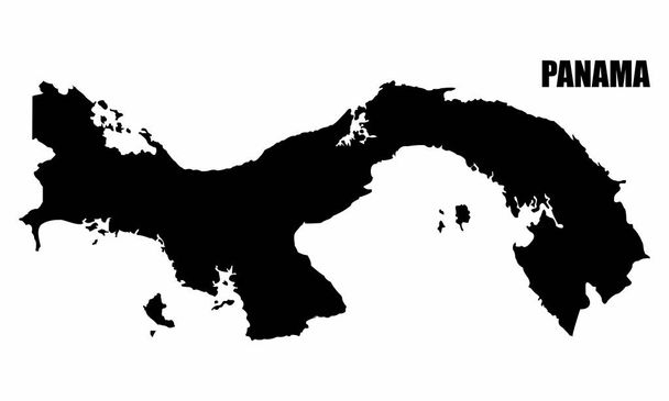 パナマシルエットマップ - ベクター画像