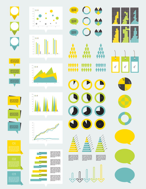 collectie van infographics elementen. - Vector, afbeelding