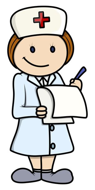 Nurse - cartoon vectorillustratie - Vector, afbeelding