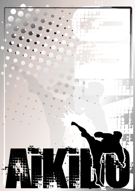 Aikido poster - Vector, afbeelding