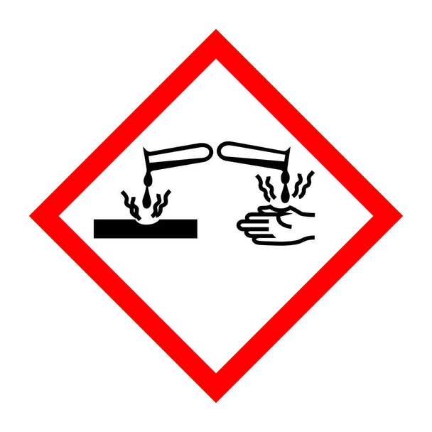 Pictogram for corrosive substances - Photo, Image