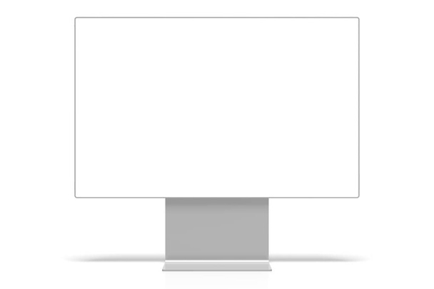 Monitor brandless 3D con schermo vuoto su sfondo bianco
 - Foto, immagini