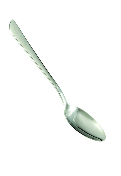 Cucchiaio d'argento isolato su sfondo bianco, con percorso di ritaglio
. - Foto, immagini