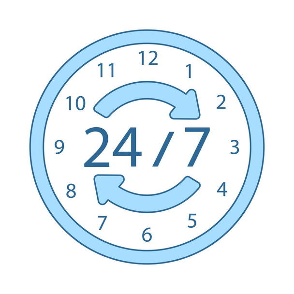 24 godzina ikona - Wektor, obraz