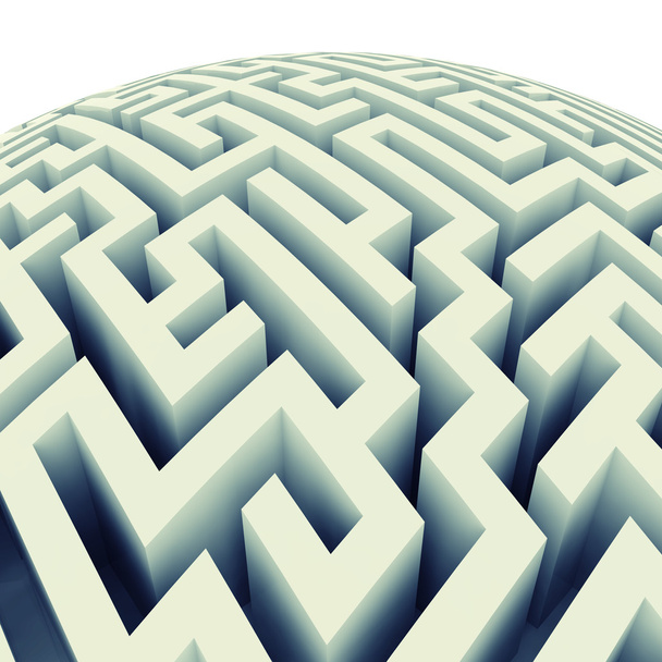 izolované labyrint hora - Fotografie, Obrázek