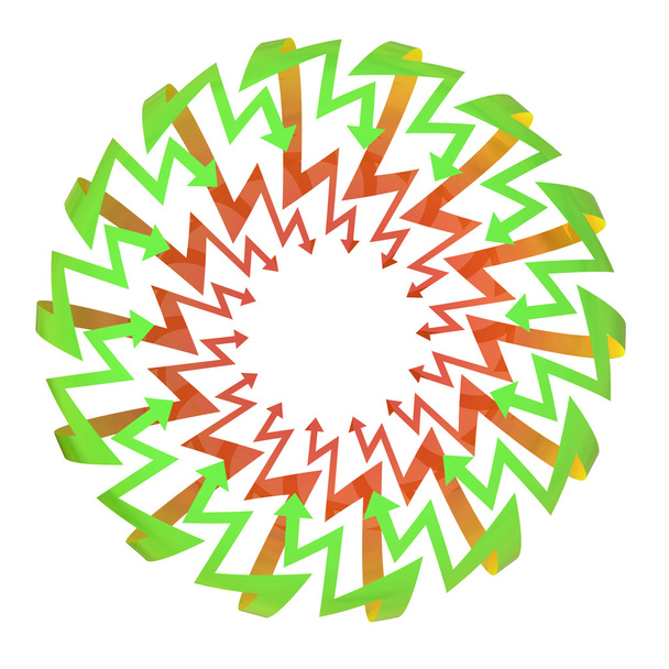 rojo flecha verde zigzag círculo composición
 - Foto, imagen
