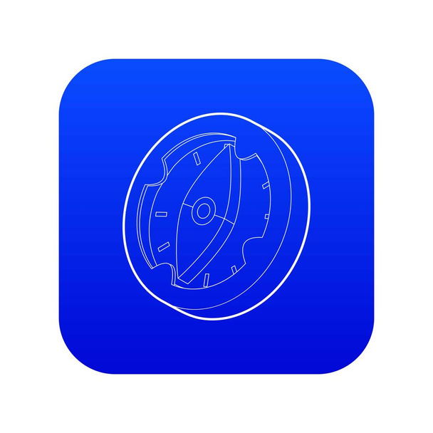 Compass icon blue vector - ベクター画像