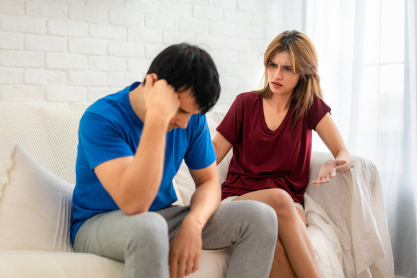 Couple having argument conflict, bad relationships. Angry fury w - Photo, image