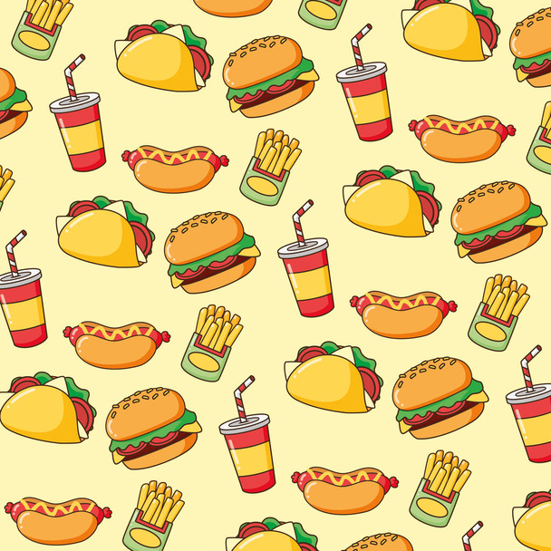 background fast food - Vector, Image