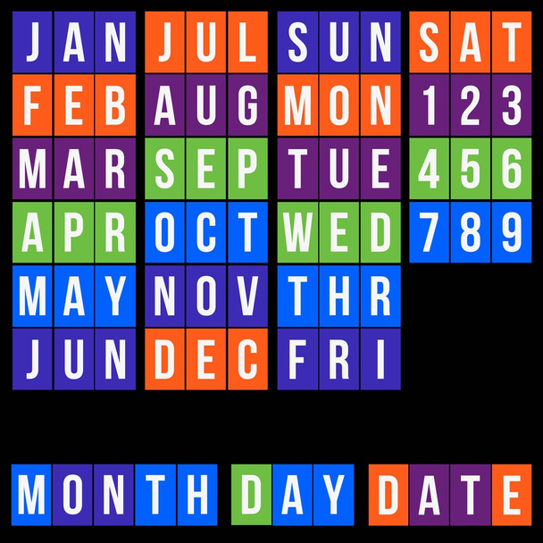 Square Calendar Element - Vector, Image