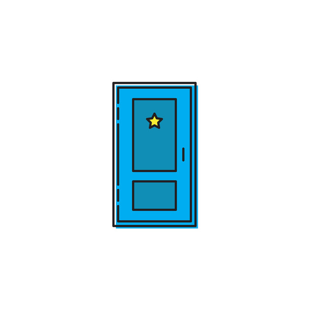 Значок вектора двери гардеробной изолирован на белом фоне
 - Вектор,изображение