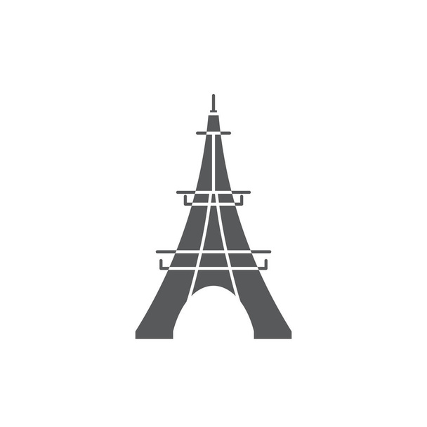Eiffel ikona na białym tle symbol wektor wieża - Wektor, obraz