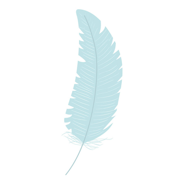 χαριτωμένο μποέμ φτερό διακοσμητικό εικονίδιο - Διάνυσμα, εικόνα