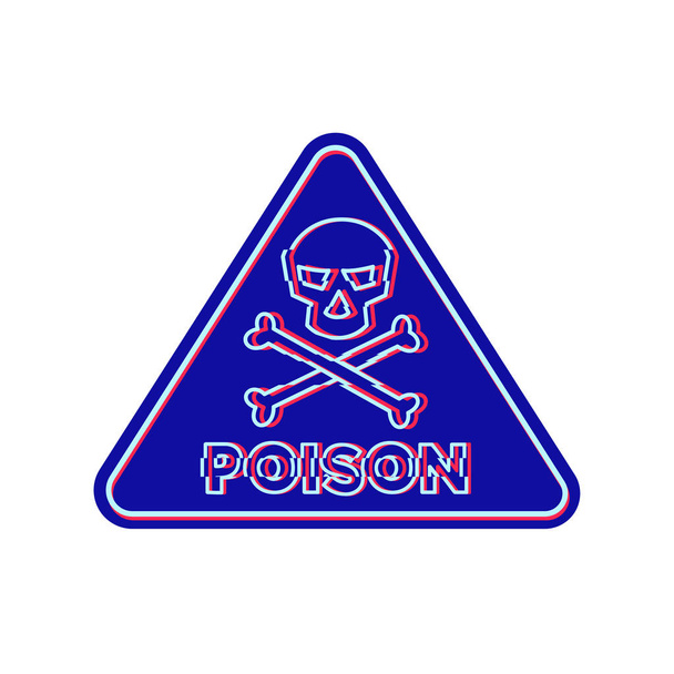 Poison Symbol Neon Titreşen Simge - Vektör, Görsel
