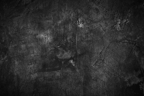 黒い壁の背景、デザインのための抽象的な暗いテクスチャ - 写真・画像
