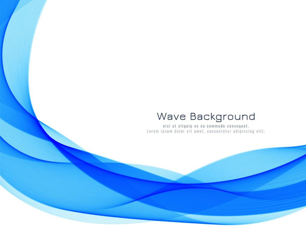 Blue wave elegant background - Вектор,изображение