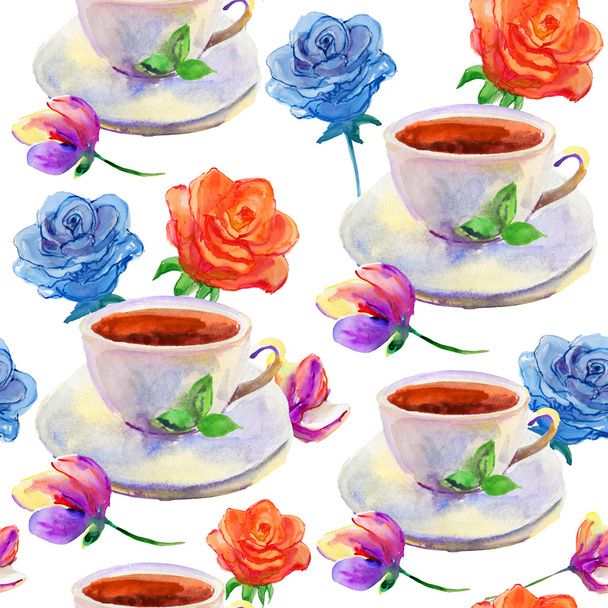 csészék és virágok. - Fotó, kép