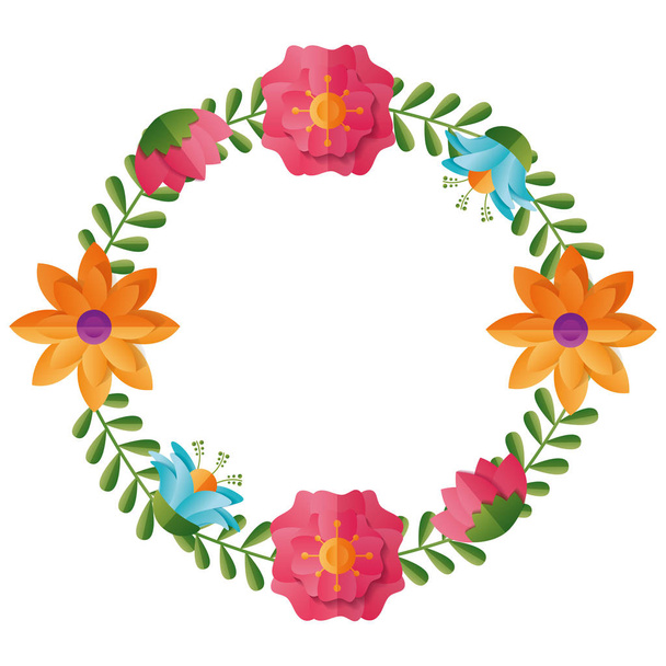 flowers wreath flora - Vector, Image