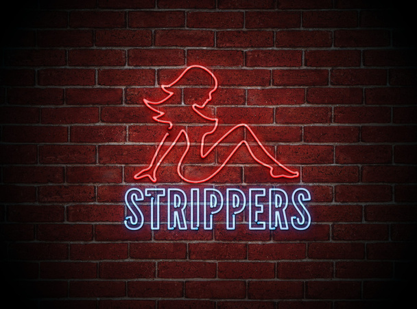 σέξι stripper φωτεινή επιγραφή - Φωτογραφία, εικόνα