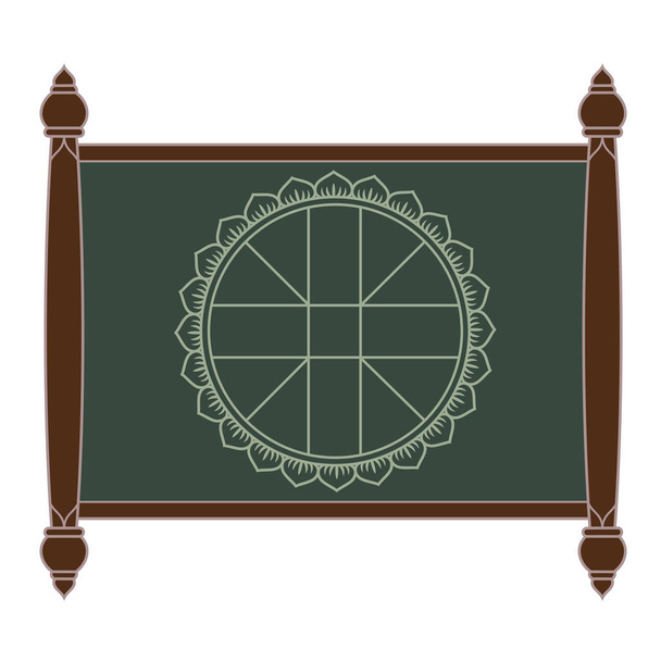 Arduvaz tahta üzerinde Tay Astroloji için tekerlek grafiği, Tayland Astroloji sembolü. - Vektör, Görsel