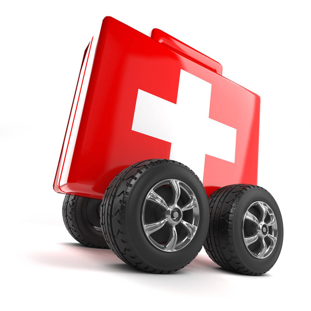 3d First aid on wheels - Photo, Image