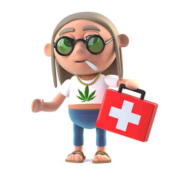 3d hippie stoner trae medicina
 - Foto, Imagen