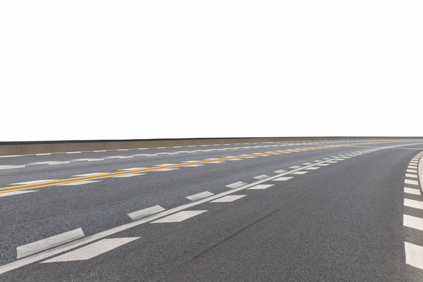 Nowoczesna powierzchnia drogi na białym tle - Zdjęcie, obraz